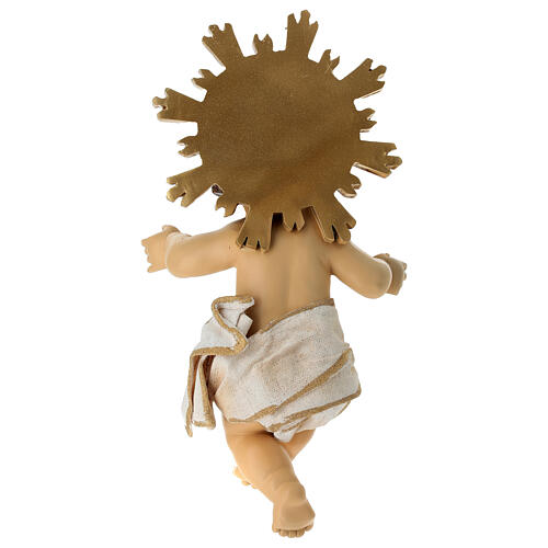 Infant Jesus with halo and fabric, 25 cm 4