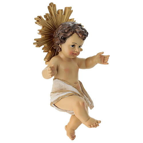 Menino Jesus com auréola e tecido 25 cm 2