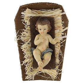 Baby Jesus with crib, 15 cm