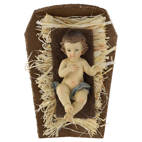 Niño Jesús con cuna 15 cm 1