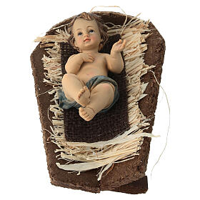 Bambinello con culla 10 cm