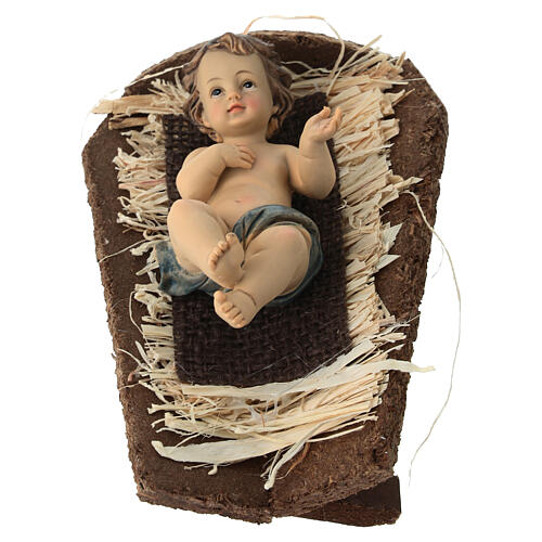 Baby Jesus with manger, 10 cm 1