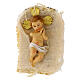 Niño Jesús con aureola y cuna 10 cm s1