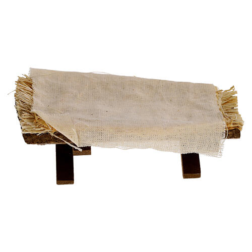 Niño Jesús con aureola y cuna 20 cm 3