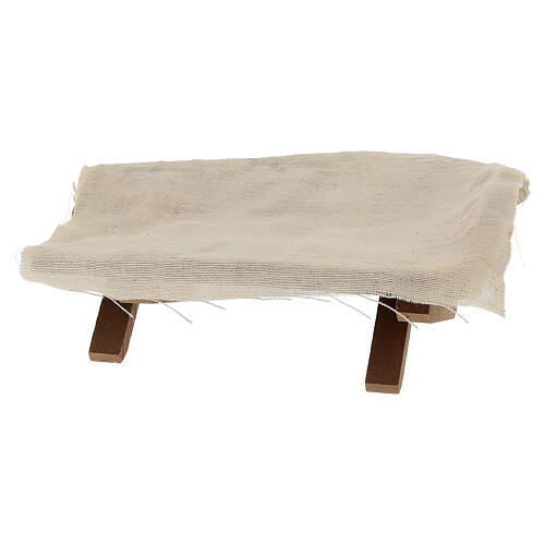 Gesù Bambino con culla in legno 25 cm 6