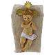 Menino Jesus com berço de madeira 25 cm s1