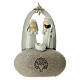 Sacra Famiglia su roccia con arco e stella 10 cm s1