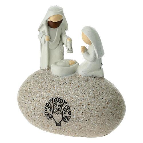 Natività su roccia 10 cm 2