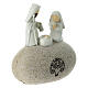 Natività su roccia 10 cm s3