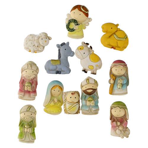 Komplet szopki z 12 figurkami, 5 cm 1