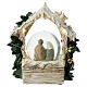 Esfera de vidrio nieve con Natividad y luces 15x15x5 cm s5