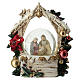 Lighted Glass Snow Globe with Nativity, 15x15x5 cm s6
