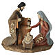 Nativité groupe sculpté en résine effet bois 25 cm s1
