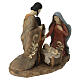 Nativité groupe sculpté en résine effet bois 25 cm s4