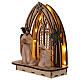 Natividad iglesia con luces led batería 25 cm s2