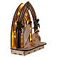 Natividad iglesia con luces led batería 25 cm s3