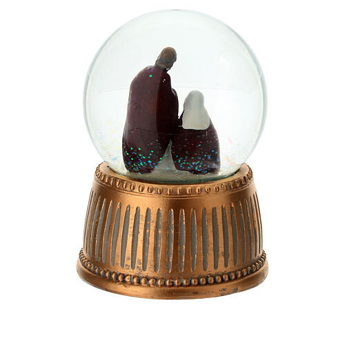 Carillón Natividad globo de vidrio con nieve 15 cm 5