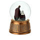 Carillón Natividad globo de vidrio con nieve 15 cm s5