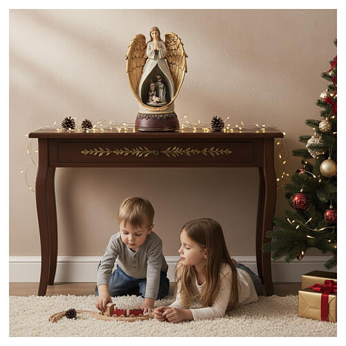 Boîte à musique ange avec Nativité 25 cm 4