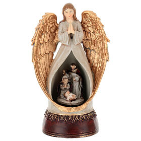 Caixa de música anjo com Natividade 25 cm