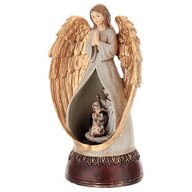 Caixa de música anjo com Natividade 25 cm