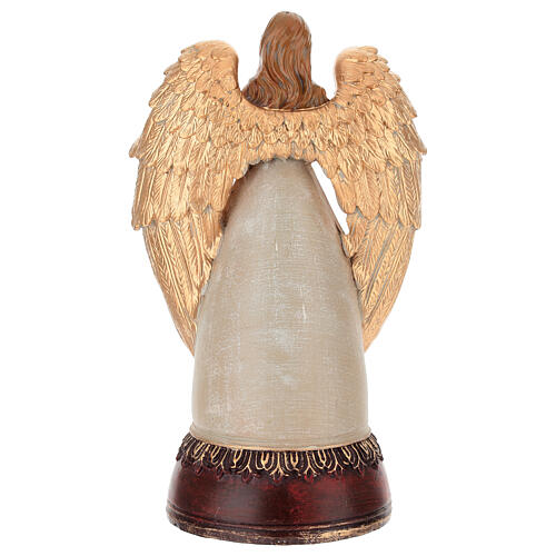 Caixa de música anjo com Natividade 25 cm 4