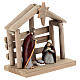 Capanna con Natività legno 15 cm s3