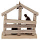 Nativity Holy Family set with wood stable, 15 cm s4