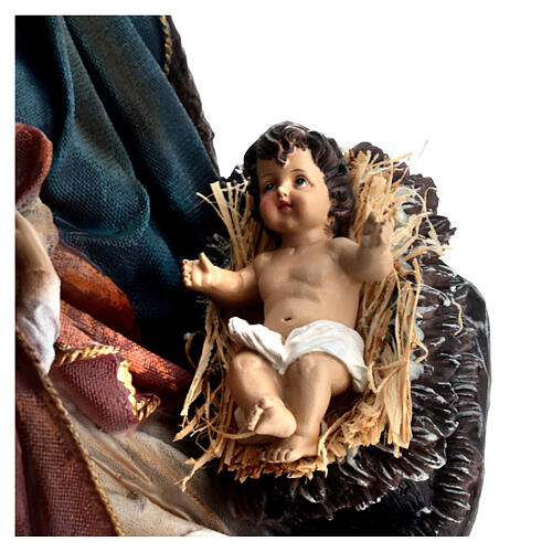 Composition Nativité résine colorée 30x20x45 cm 2