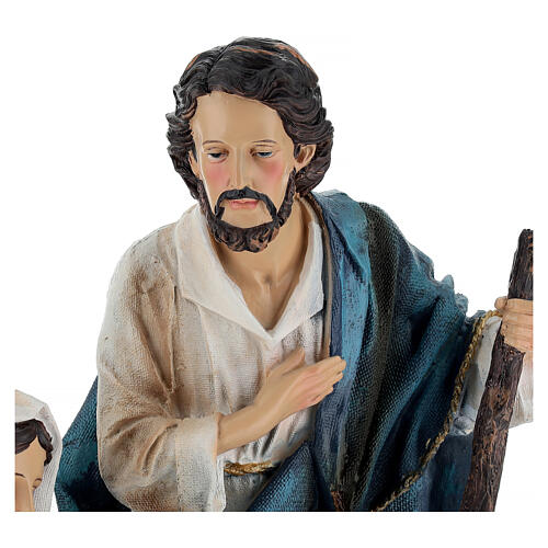 Colored Resin Holy Family Statue, 30x20x45 cm 6