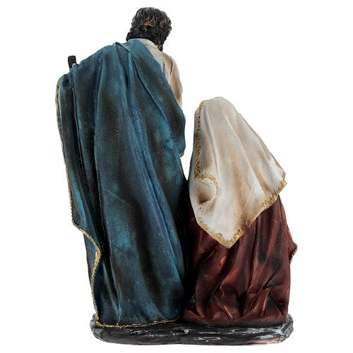 Colored Resin Holy Family Statue, 30x20x45 cm 7