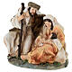 Holy Family statue with orange brown tones, 15x10x15 cm s2