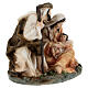 Holy Family statue with orange brown tones, 15x10x15 cm s3