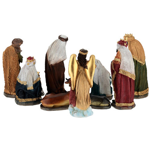 Complete Nativity set, 11 pcs, resin, 20 cm 10
