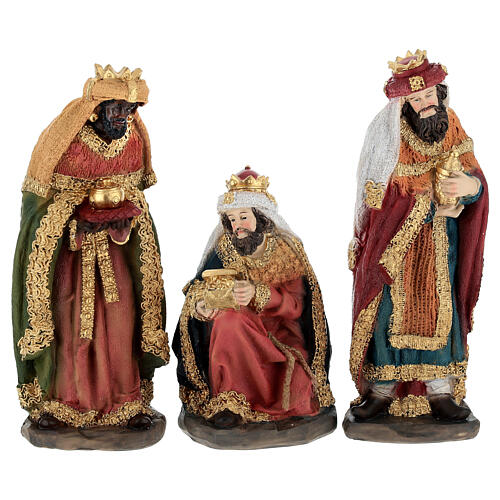 Set presepe completo 11 pz resina 20 cm 3