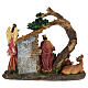 Complete Nativity Scene with tree and hut, 8x4x8 in s4
