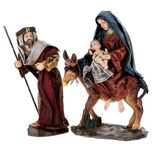 Ucieczka do Egiptu, 2 części, żywica i tkanina, 25 cm 1