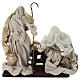 Gruppo Natività stoffa bianca ed oro 30 cm s4