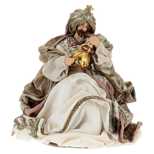Re Magi vestiti stoffa decorata 25 cm 4