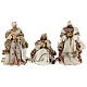 Three Wise Men Statues dressed in decorated fabric, 25 cm s1