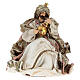 Three Wise Men Statues dressed in decorated fabric, 25 cm s4