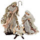 Santa Famiglia vestiti stoffa decorata 35 cm s1