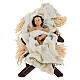 Santa Famiglia vestiti stoffa decorata 35 cm s2