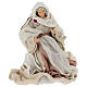 Santa Famiglia vestiti stoffa decorata 35 cm s3