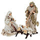 Santa Famiglia vestiti stoffa decorata 35 cm s5