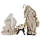 Santa Famiglia vestiti stoffa decorata 35 cm s6