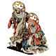 Nativity with golden halos, fabric clothing, 40 cm s2