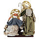 Nativity with golden halos, fabric clothing, 40 cm s4