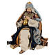 Set Re Magi stoffa e basi legno 40 cm s5