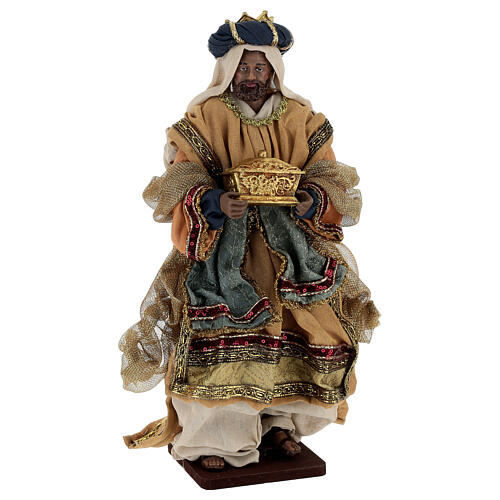 Three Wise Men set fabric with wooden bases, 40 cm 4